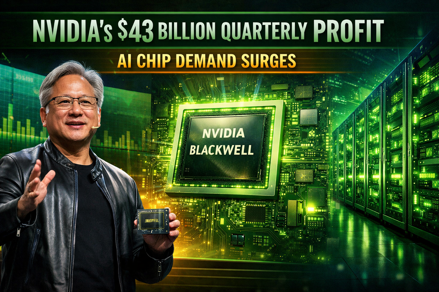 You are currently viewing Nvidia Smashes Records with $43 Billion Quarterly Profit as AI Chip Demand Surges