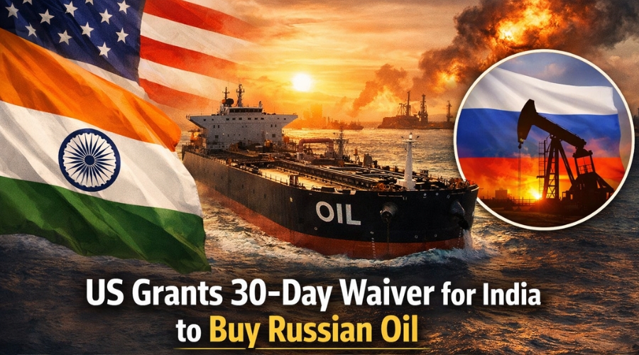 You are currently viewing US Grants 30-Day Waiver to India for Buying Russian Oil Amid Middle East Crisis